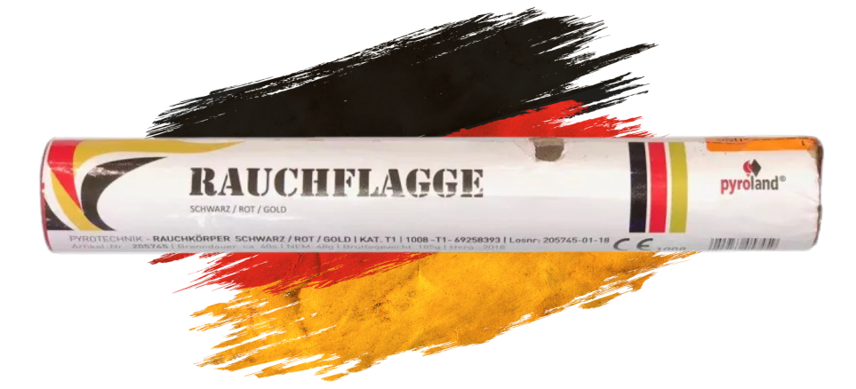 Rauchflagge - Schwarz/Rot/Gold