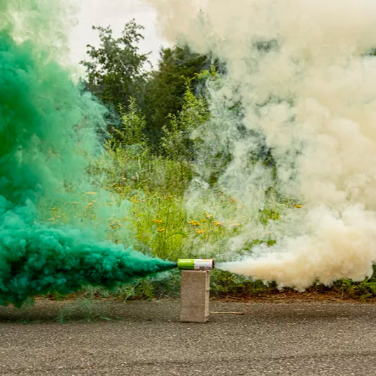 Doppel Rauchgranate - Grün/Weiß