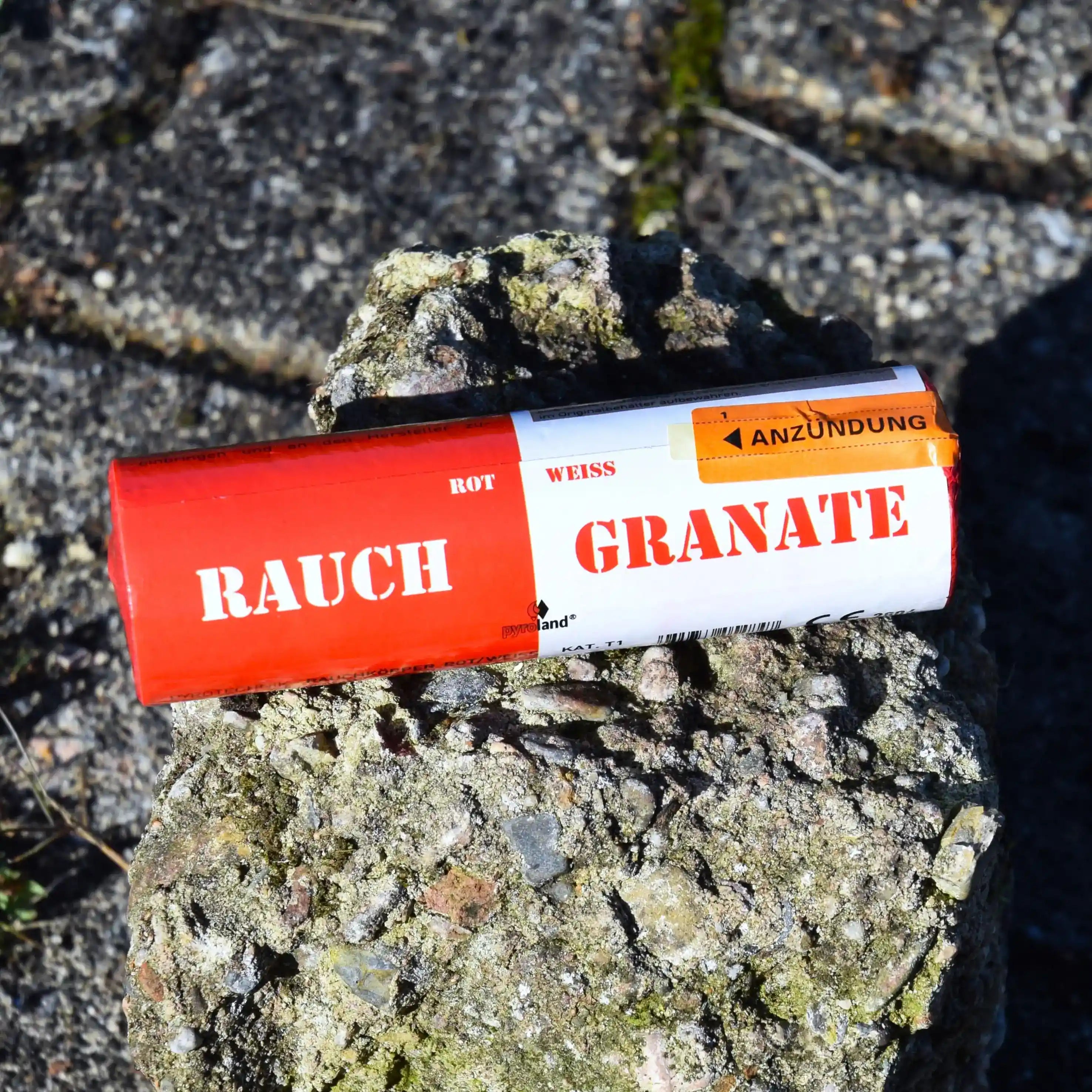 Doppel Rauchgranate - Rot/Weiß