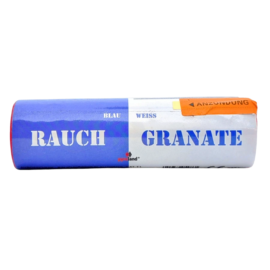 Doppel Rauchgranate - Blau/Weiß