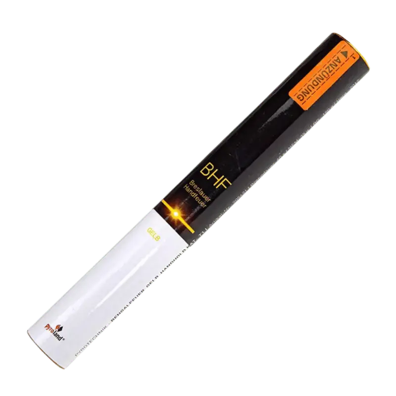 Breslauer-Handfeuer-gelb-Produktbild, Bengalo online kaufen